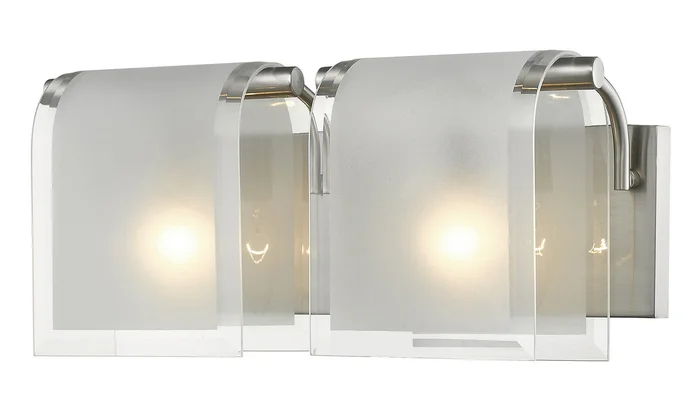 Z-Lite 169-2V-BN Zephyr Two Light Vanity, Brushed Nickel