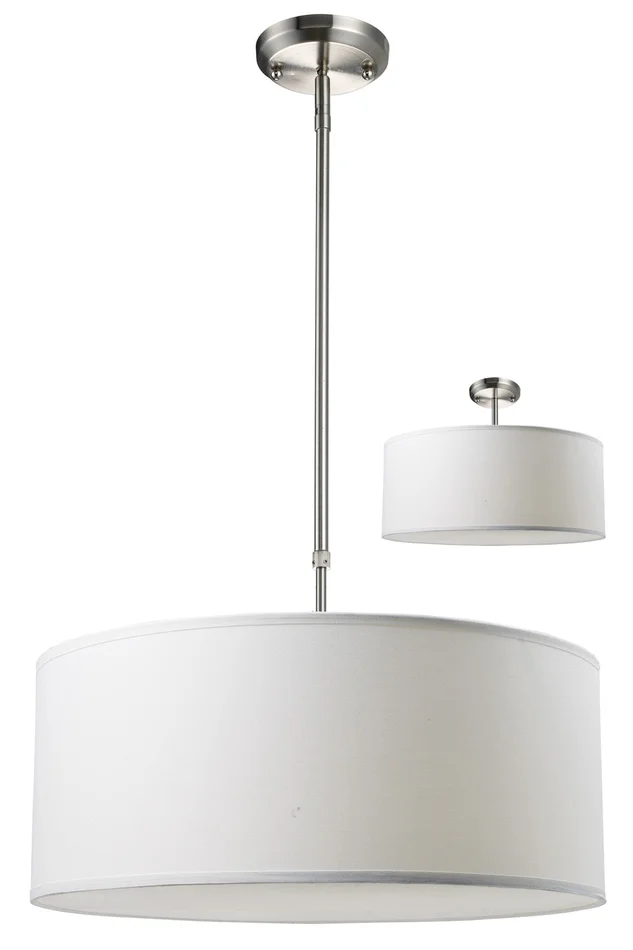 Z-Lite 171-20W-C Albion Three Light Pendant, Brushed Nickel