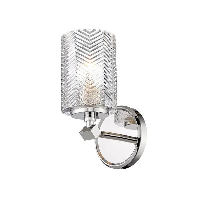 Z-Lite 1934-1S-PN Dover Street One Light Wall Sconce, Polished Nickel