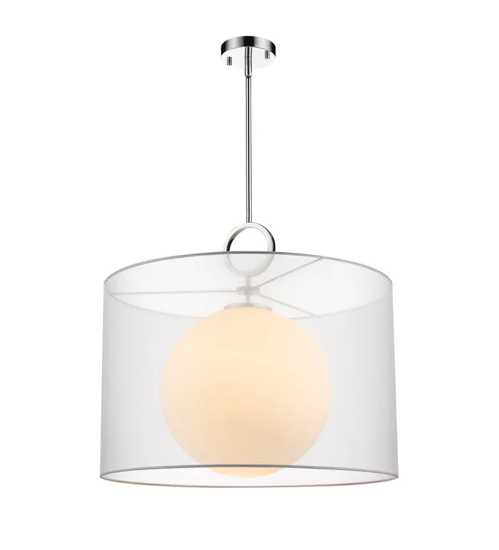 Z-Lite 194-24W-C Arosia One Light Pendant, Chrome