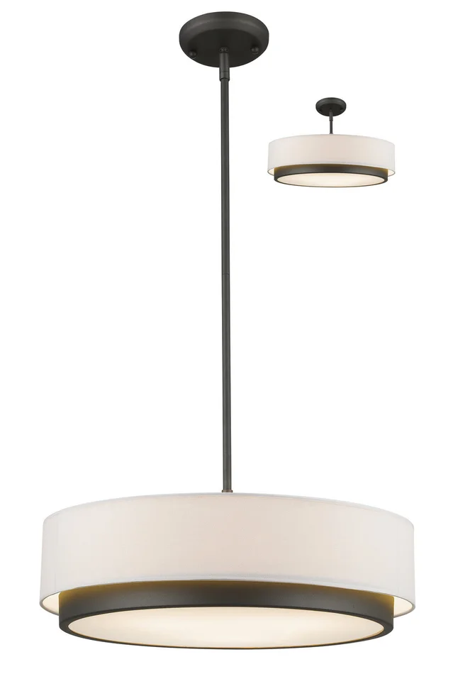 Z-Lite 196-22 Jade Three Light Pendant, Factory Bronze