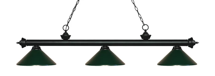 Z-Lite 200-3MB-MDG Riviera Three Light Island Pendant, Matte Black