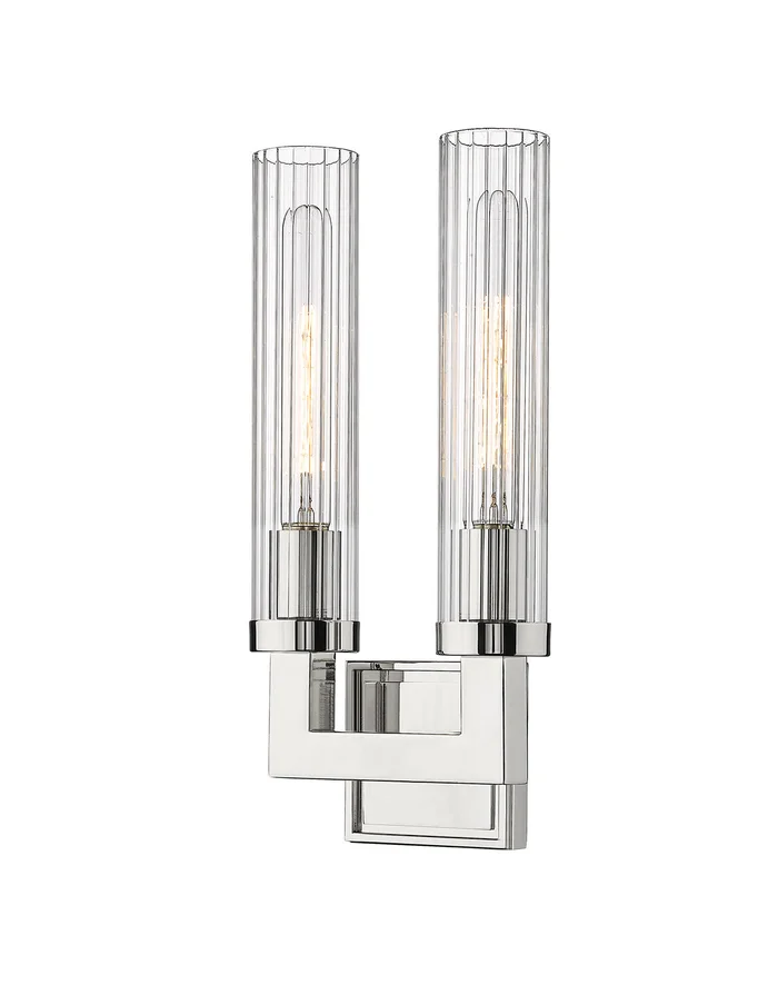 Z-Lite 3031-2S-PN Beau Two Light Wall Sconce, Polished Nickel