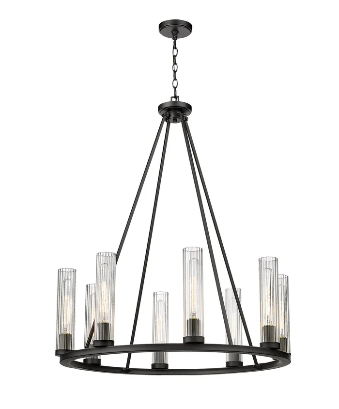 Z-Lite 3031-8BRZ Beau Eight Light Chandelier, Bronze