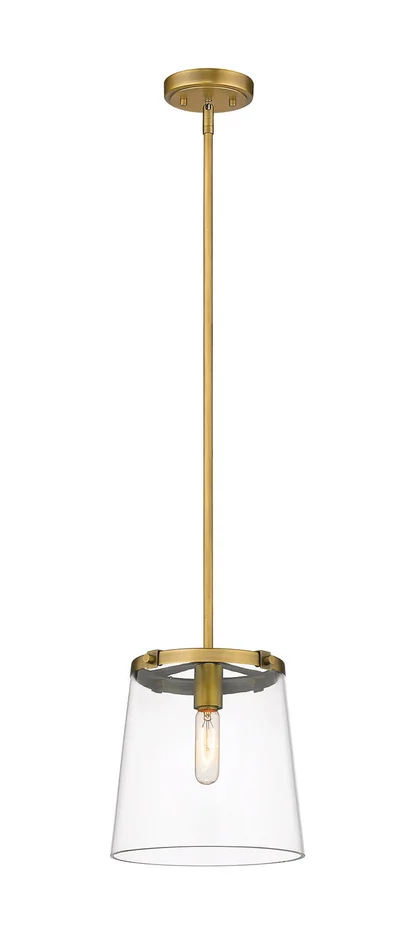 Z-Lite 3032P10-RB Callista One Light Pendant, Rubbed Brass