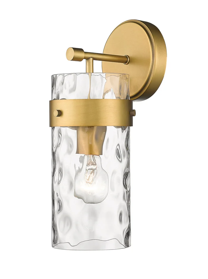 Z-Lite 3035-1SS-RB Fontaine One Light Wall Sconce, Rubbed Brass