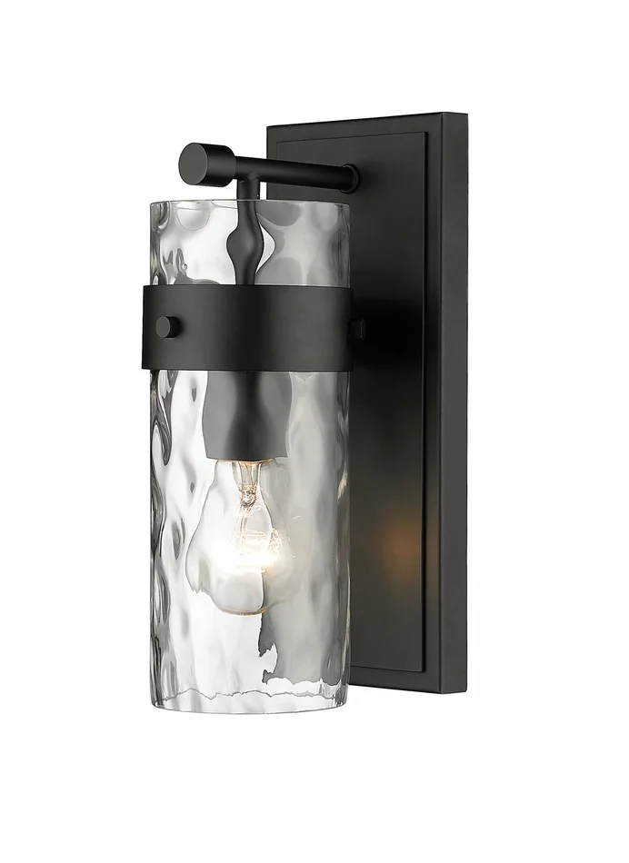 Z-Lite 3035-1V-MB Fontaine One Light Vanity, Matte Black