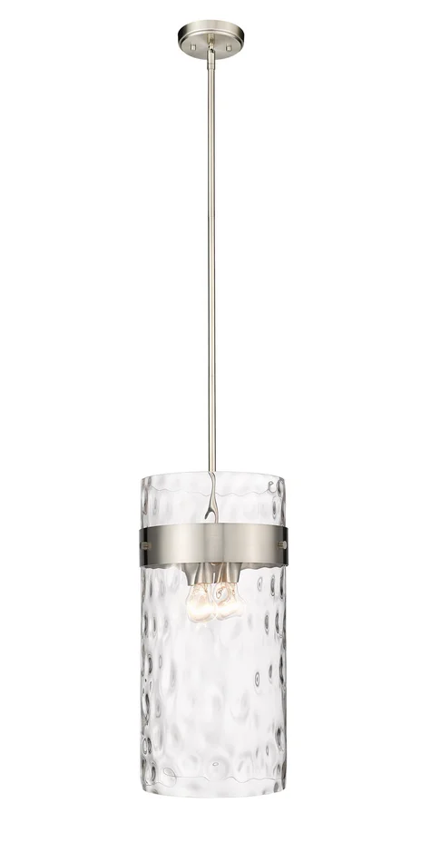 Z-Lite 3035P12-BN Fontaine Four Light Pendant, Brushed Nickel
