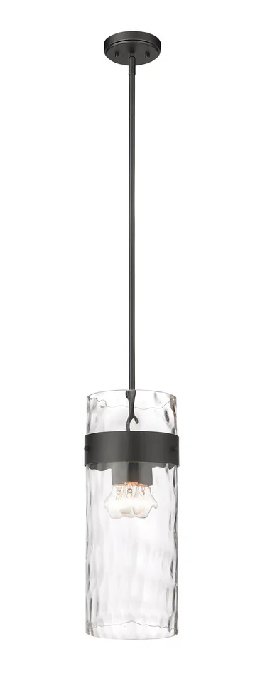 Z-Lite 3035P9-MB Fontaine Three Light Pendant, Matte Black