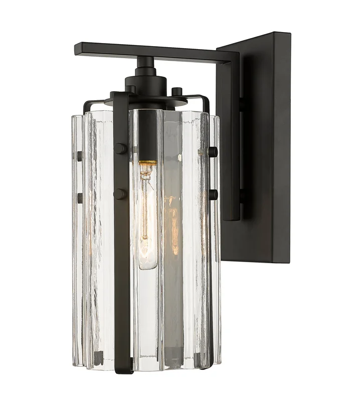Z-Lite 3036-1S-MB Alverton One Light Wall Sconce, Matte Black