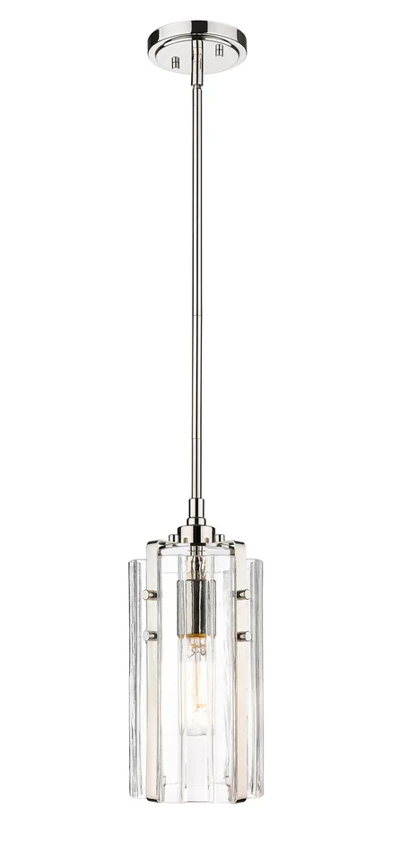 Z-Lite 3036MP-PN Alverton One Light Mini Pendant, Polished Nickel