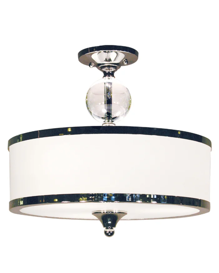 Z-Lite 307SF-CH Cosmopolitan Three Light Semi Flush Mount, Chrome