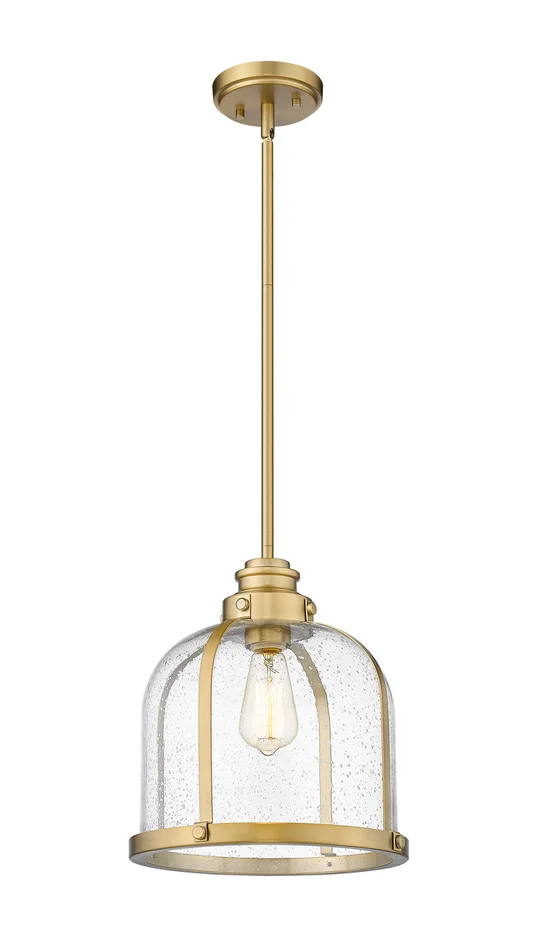 Z-Lite 337P12HBR Burren One Light Pendant, Heritage Brass
