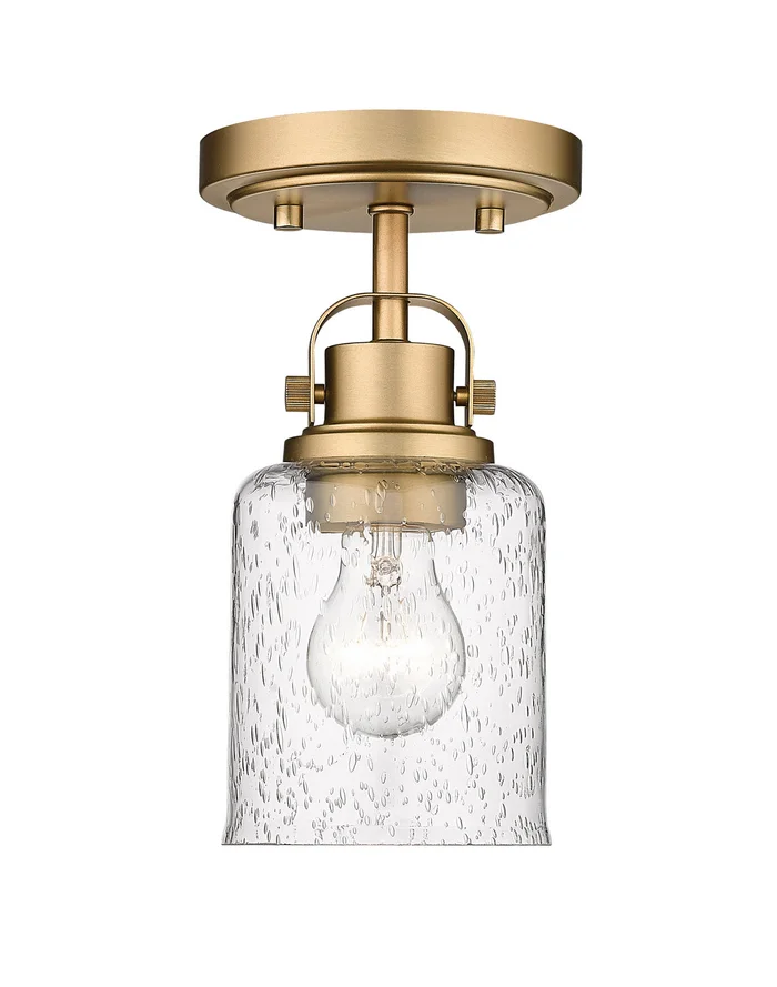 Z-Lite 340F1-HG Kinsley One Light Flush Mount, Heirloom Gold
