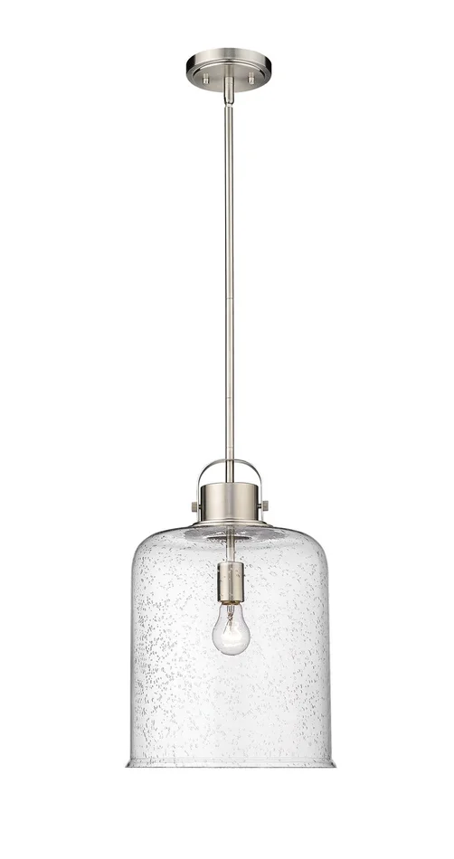Z-Lite 340P12-BN Kinsley One Light Pendant, Brushed Nickel