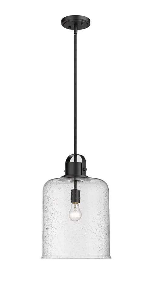 Z-Lite 340P12-MB Kinsley One Light Pendant, Matte Black