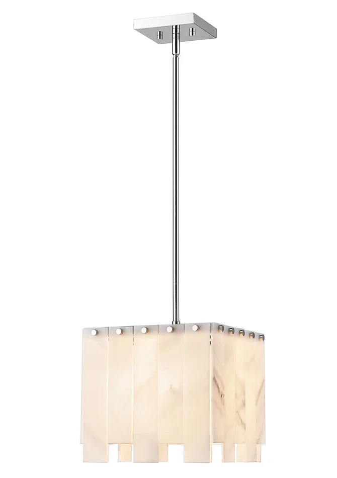 Z-Lite 345P12-PN Viviana One Light Pendant, Polished Nickel