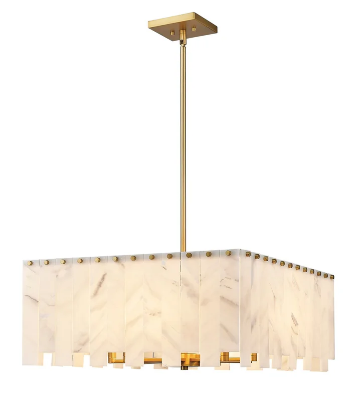 Z-Lite 345P26-RB Viviana Eight Light Pendant, Rubbed Brass