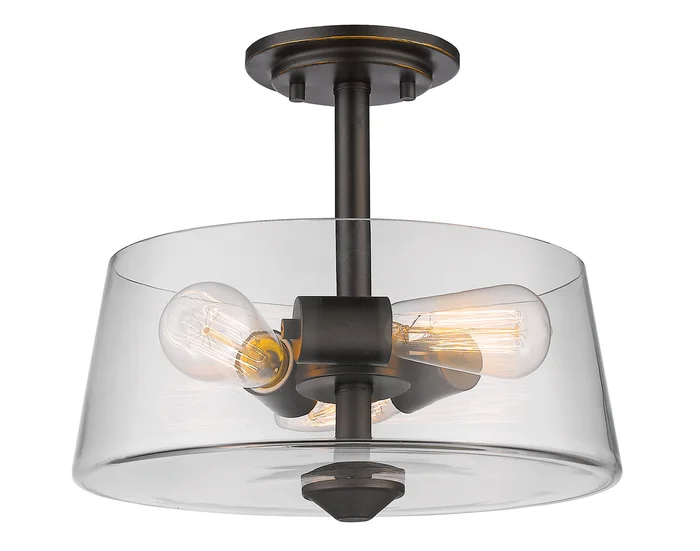 Z-Lite 428SF3-OB Annora Three Light Semi Flush Mount, Olde Bronze