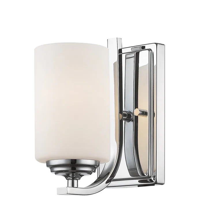 Z-Lite 435-1S-CH Bordeaux One Light Wall Sconce, Chrome