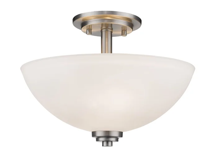 Z-Lite 443SF-BN Ashton Three Light Semi Flush Mount, Brushed Nickel