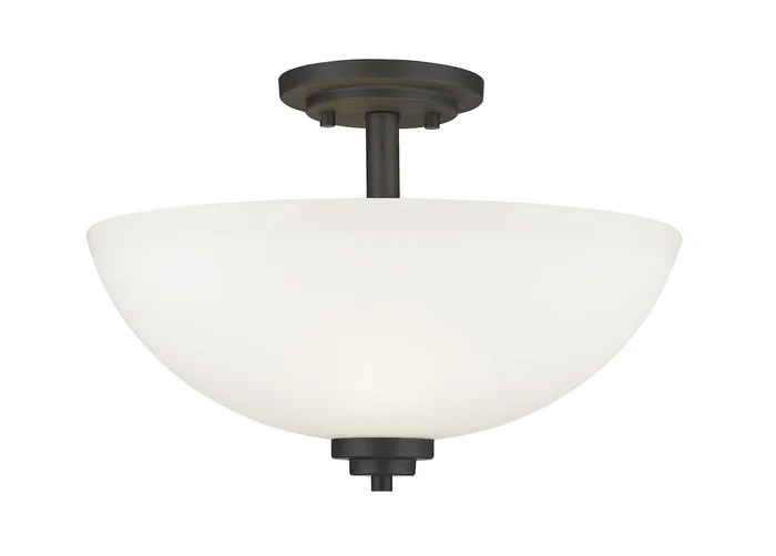 Z-Lite 443SF-BRZ Ashton Three Light Semi Flush Mount, Bronze