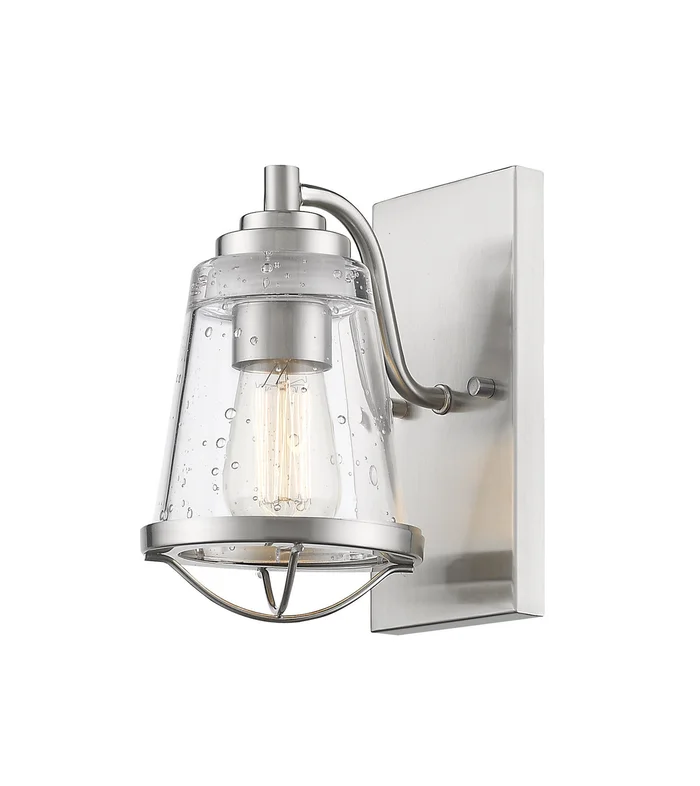 Z-Lite 444-1S-BN Mariner One Light Wall Sconce, Brushed Nickel