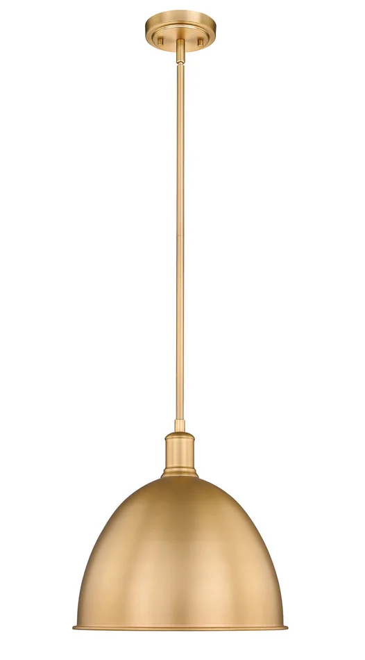 Z-Lite 4500P12-CB Sawyer One Light Pendant, Classic Brass