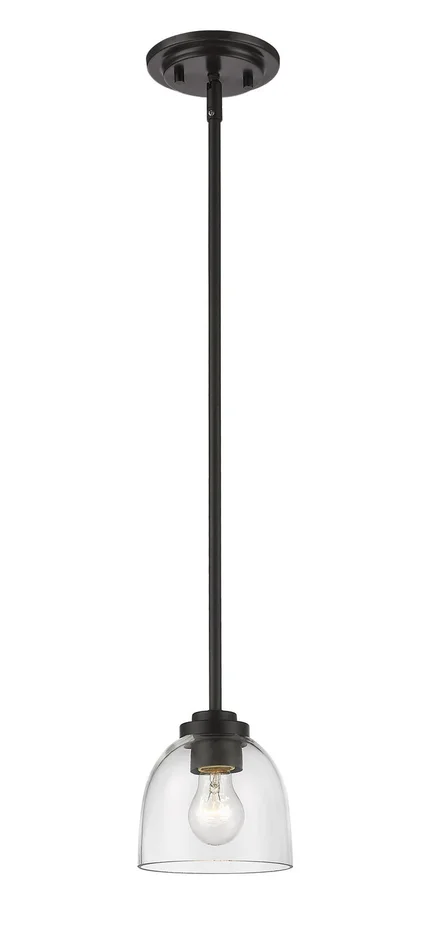 Z-Lite 460MP-BRZ Ashton One Light Mini Pendant, Bronze
