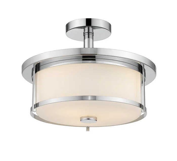 Z-Lite 465SF14-CH Savannah Two Light Semi Flush Mount, Chrome