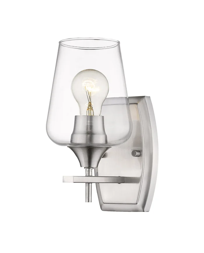 Z-Lite 473-1S-BN Joliet One Light Wall Sconce, Brushed Nickel
