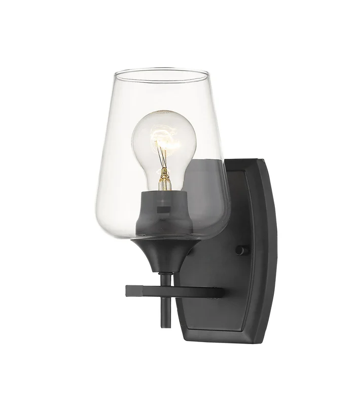 Z-Lite 473-1S-MB Joliet One Light Wall Sconce, Matte Black