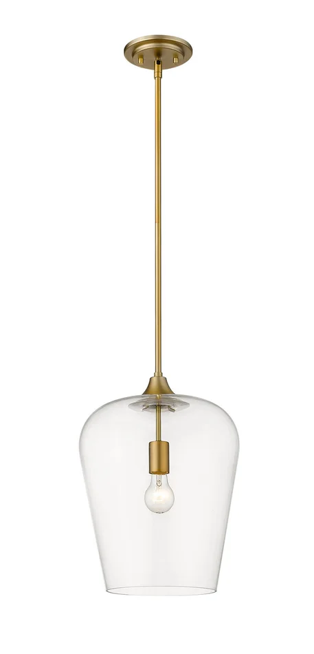 Z-Lite 473P12-OBR Joliet One Light Pendant, Olde Brass