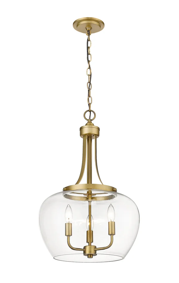 Z-Lite 473P16-OBR Joliet Three Light Pendant, Olde Brass