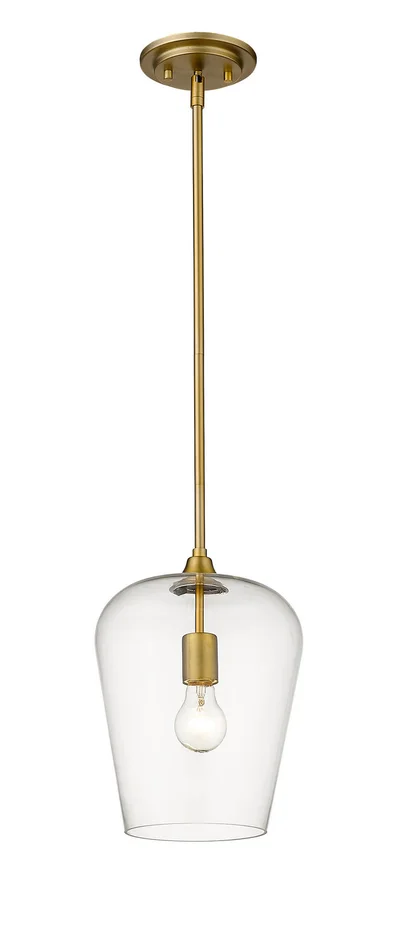 Z-Lite 473P9-OBR Joliet One Light Pendant, Olde Brass
