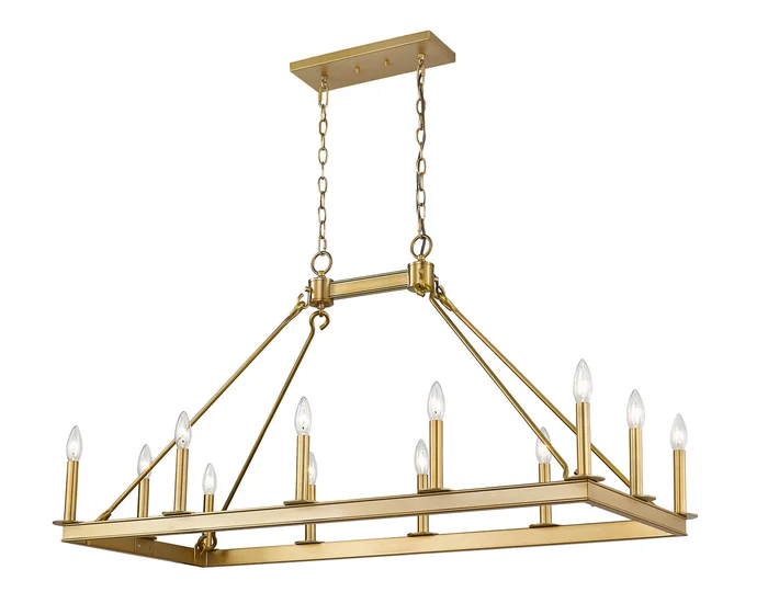 Z-Lite 482-12L-OBR Barclay 12 Light Chandelier, Olde Brass