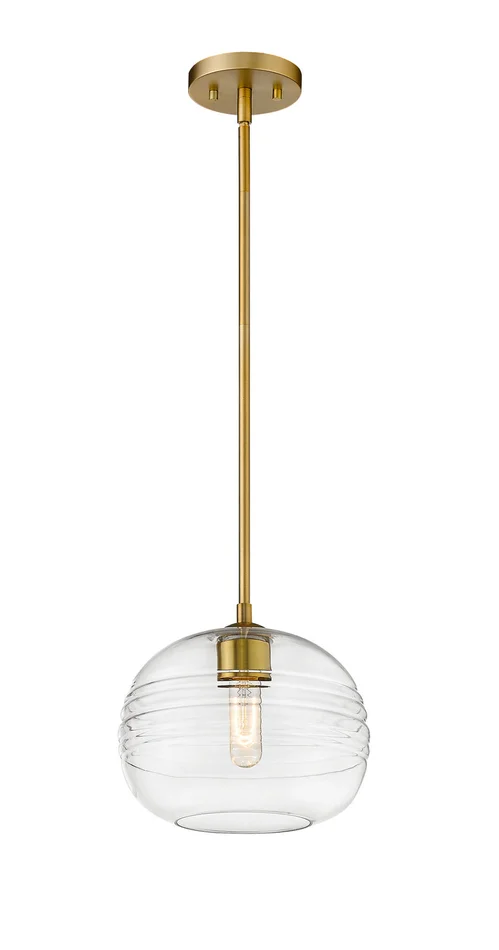 Z-Lite 486P10-OBR Harmony One Light Pendant, Olde Brass
