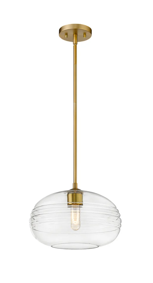 Z-Lite 486P14-OBR Harmony One Light Pendant, Olde Brass