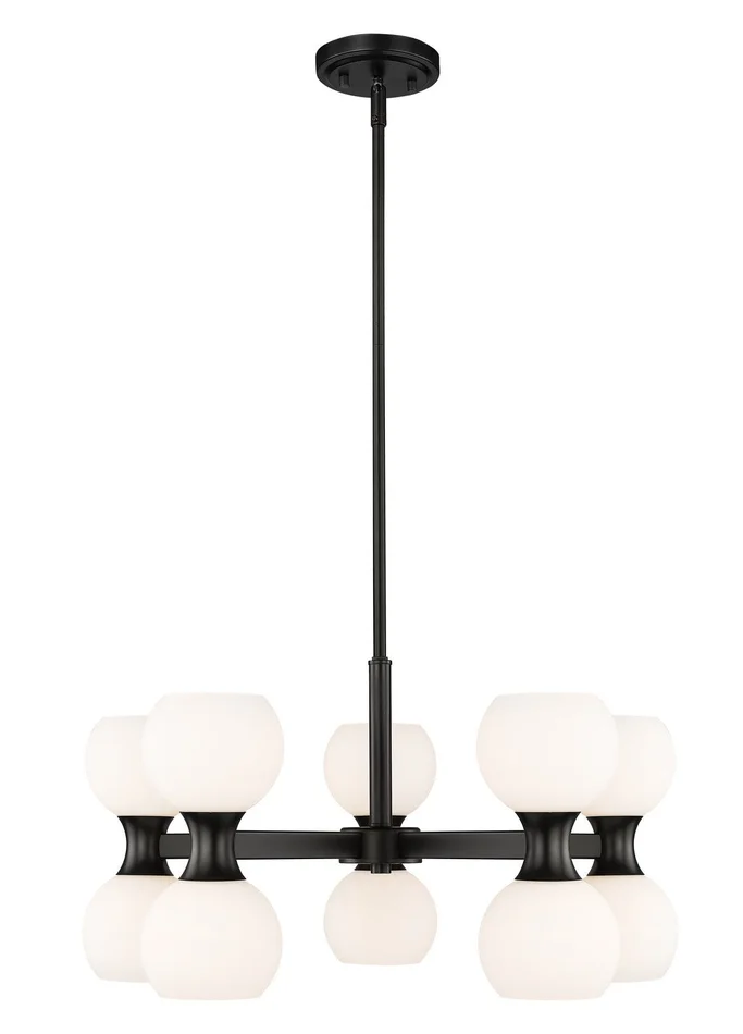 Z-Lite 494-10MB Artemis Ten Light Chandelier, Matte Black