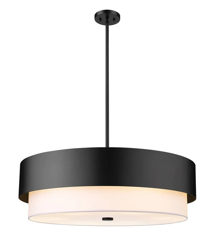 Z-Lite 495P32-MB Counterpoint Six Light Pendant, Matte Black