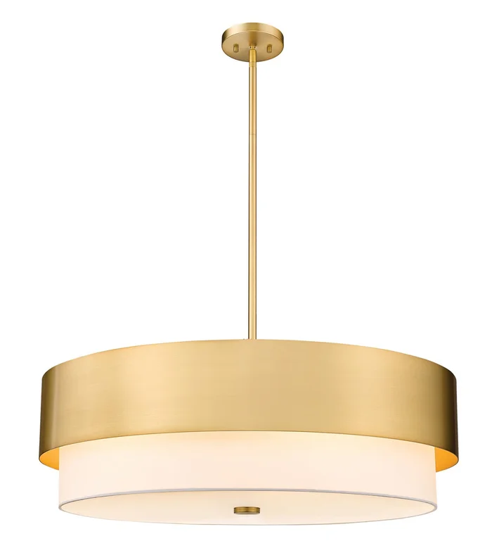 Z-Lite 495P32-MGLD Counterpoint Six Light Pendant, Modern Gold