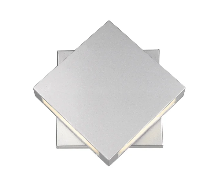 Z-Lite 572B-SL-LED Quadrate LED Outdoor Wall Sconce, Silver