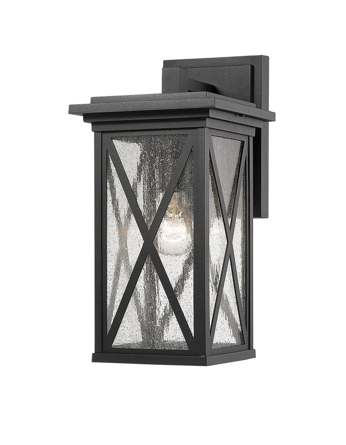 Z-Lite 583M-BK Brookside One Light Outdoor Wall Sconce, Black
