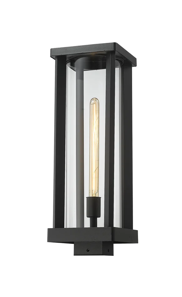 Z-Lite 586PHBS-BK Glenwood One Light Outdoor Post Mount, Black