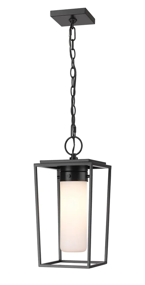 Z-Lite 595CHM-BK Sheridan One Light Outdoor Chain Mount Ceiling Fixture, Black