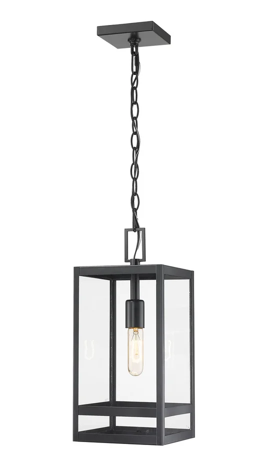 Z-Lite 596CHM-BK Nuri One Light Outdoor Chain Mount Ceiling Fixture, Black