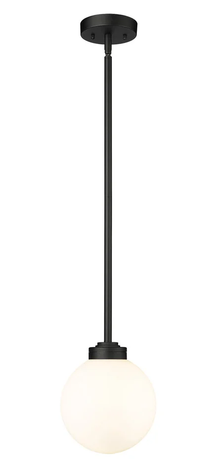 Z-Lite 597P8-BK Laurent One Light Outdoor Pendant, Black