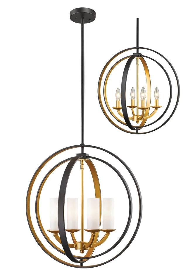 Z-Lite 6002-4S-BZGD Ashling Four Light Pendant, Bronze Gold