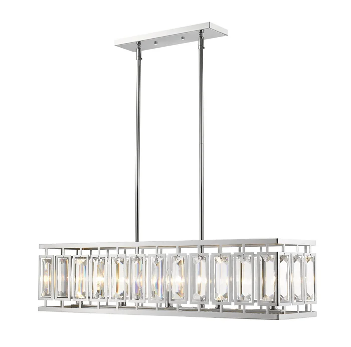 Z-Lite 6006-35CH Mersesse Five Light Pendant, Chrome