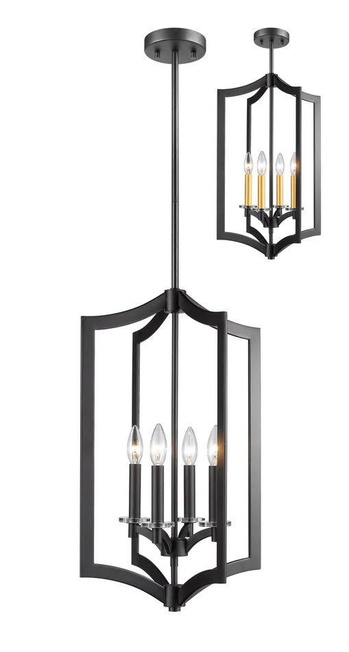 Z-Lite 6008-4BRZ Zander Four Light Pendant, Bronze